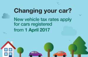 New vehicle tax rates apply for cars registered from 1 April 2017