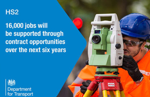 HS2: 16,00 jobs will be supported through contract opportunities over the next six years
