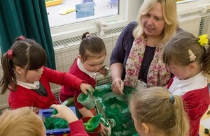 Teacher and pupils