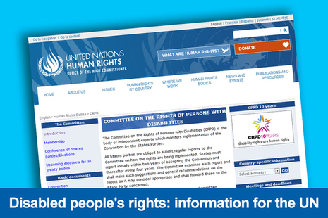 Disabled people's rights: information for the UK's first periodic review