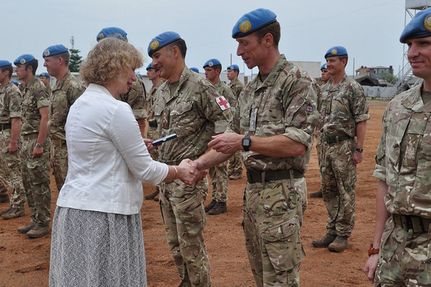 UK troops have been awarded UN medals for service in South Sudan. Crown copyright.