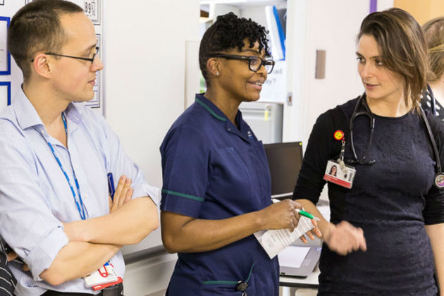 health professionals in discussion