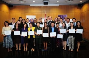 Chevening Scholars with Ambassador-designate Daniel Pruce
