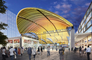 Concepts of the HS2 station at Euston