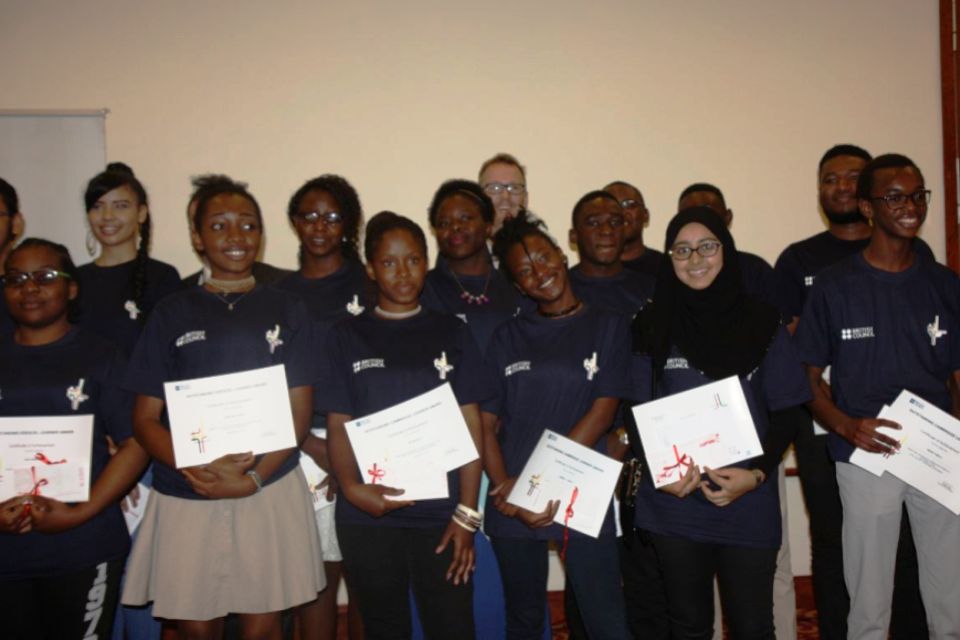 Certificate giving event for the Cambridge and Edexcel exams