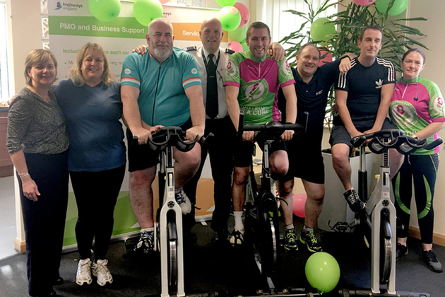 image showing traffic officers who took part in the bike challenge