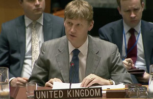 Jonathan Allen, UK Deputy Permanent Representative to the UN, at the Security Council briefing on the Middle East and Iran