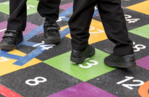 Children using the playground