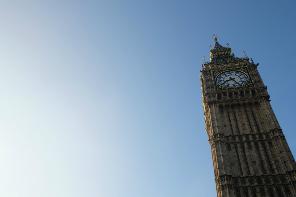 Big Ben against blue sky