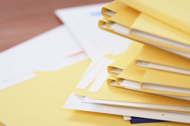 Image of files on a table