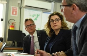 Penny Mordaunt and the UK Ambassador to Somalia David Concar