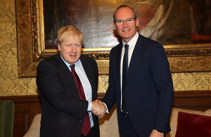 Boris Johnson with Simon Coveney