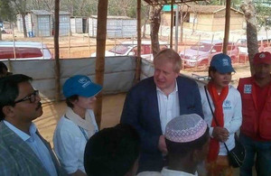 Boris Johnson meets Rohingya refugees in Cox’s Bazar, Bangladesh. Photo credit: UNB website.