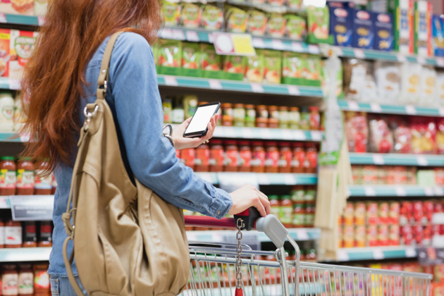 Shopping at the supermarket