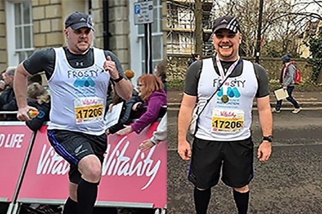 PC Frost during his marathon fund raising last year
