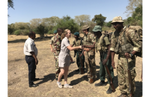 British High Commissioner, Ms Holly Tett, greets the troops