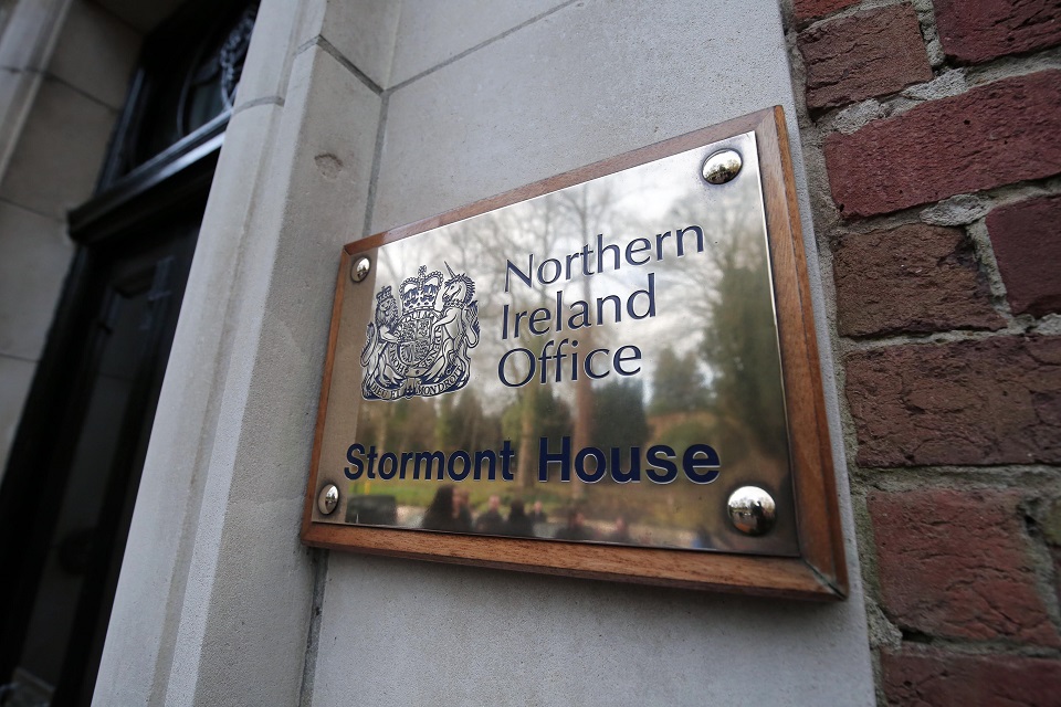 Northern Ireland Office brass plate, Stormont House