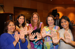 The winner of a digital campaign participated in a full day of activities focussed on women's rights and presented a UK call to action to end Modern Slavery.