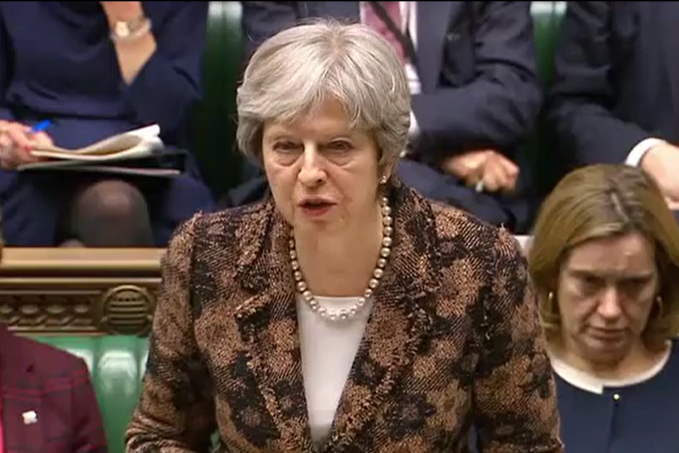 PM Commons Statement on Salisbury incident response: 14 March 2018