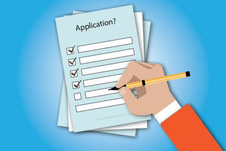 Filing out a form