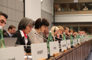 Ambassador Sian MacLeod delivering statement to the OSCE Permanent Council, 15 March