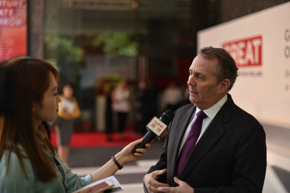 Liam Fox in Hong Kong