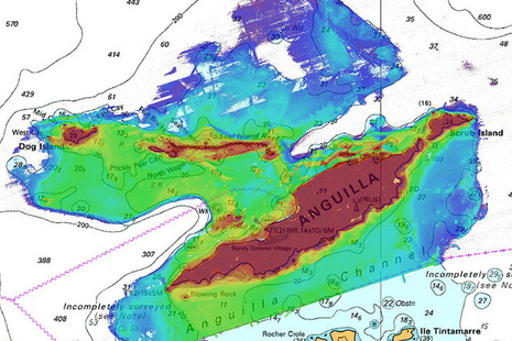 Bathymetric data of Anguilla