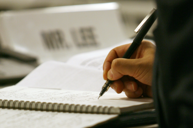 Note taking.