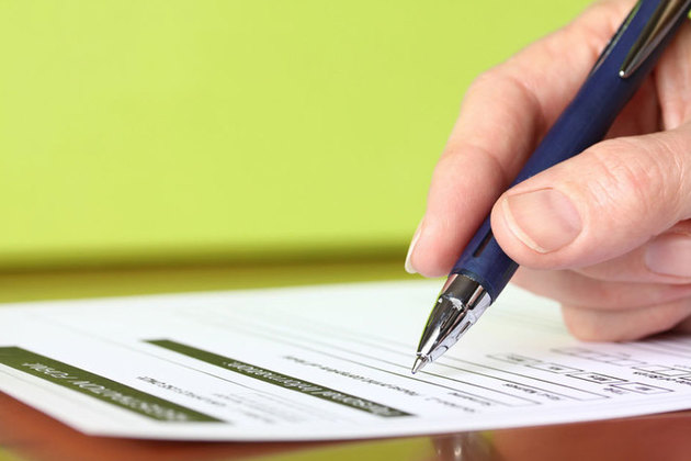 form being completed