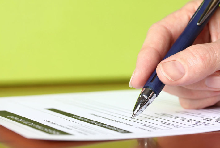 form being completed