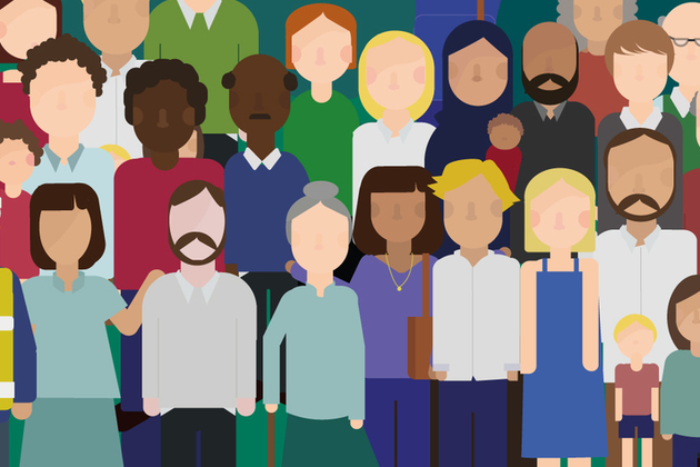 Graphic of a large group of people