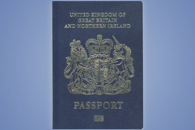 Blue passport.