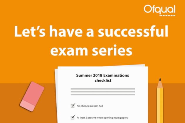 Poster saying, "Let's have a successful exam series".