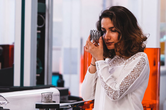 Hanifeh Zarezadeh, 3D Development Engineer at Photocentric, one of the Queen's Award winners.