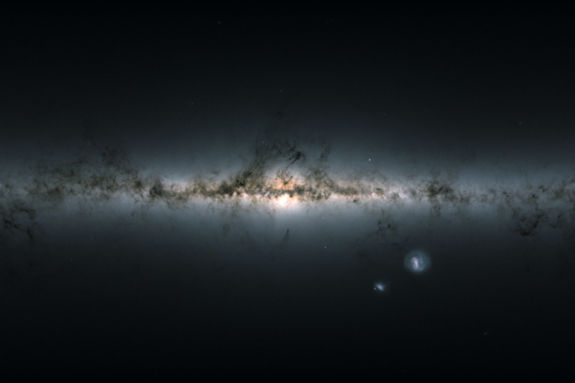 Credit: ESA/Gaia/DPAC Gaia’s all-sky view of our Milky Way Galaxy and neighbouring galaxies, based on measurements of nearly 1.7 billion stars.