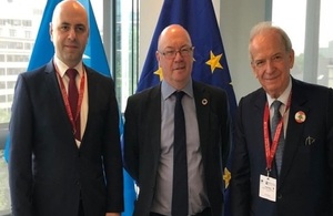 Minister Burt with Minister Hamadeh and Minister Hasbani