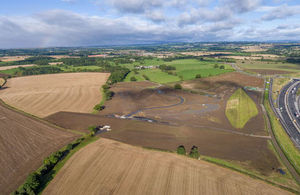 The £6.2m flood reservoir at Catterick will help protect 150 homes and the A1(M) from flooding