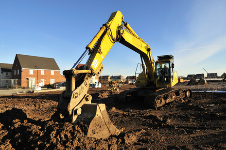 A digger on site