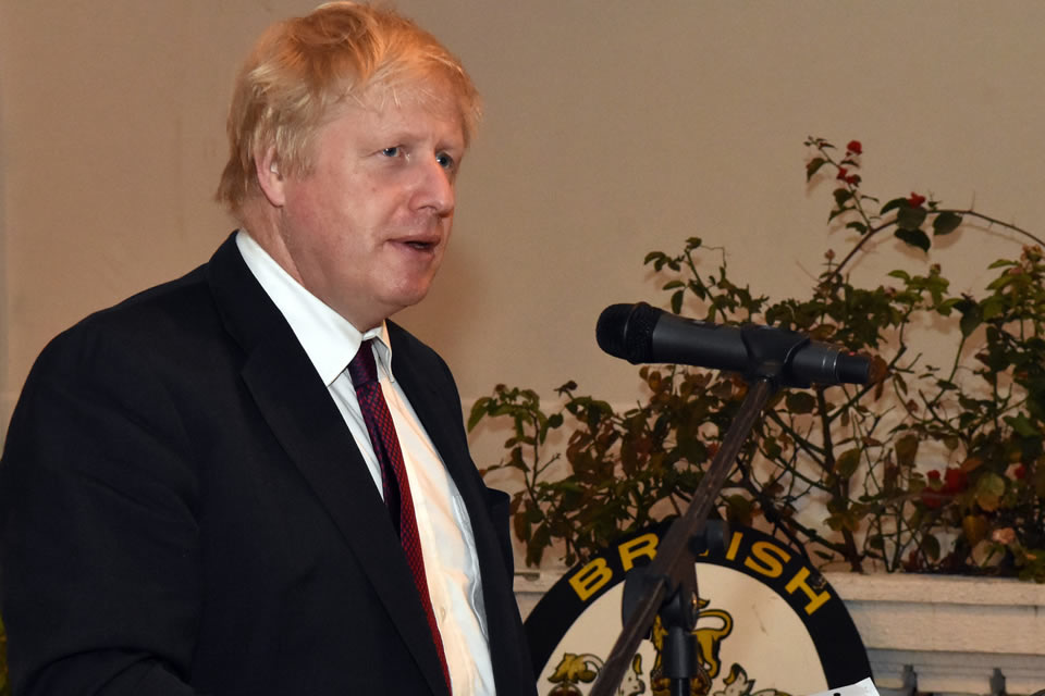 Ministro Boris Johnson