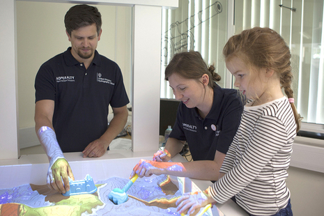 Augmented reality sandbox at World Hydrography Day
