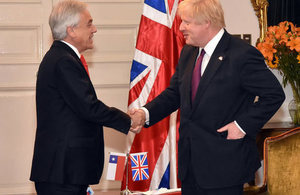 Chilean President Sebastián Piñera and Foreign Secretary Boris Johnson.