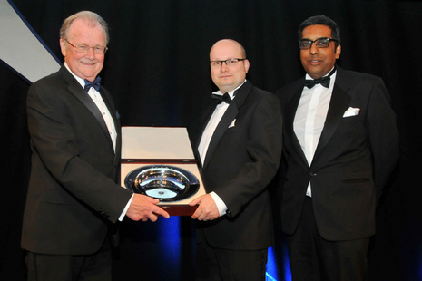 BHC Chair Noel Hunter OBE presents the Touchstone Award to the 2018 winners from Wolverhampton.
