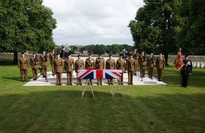 Members of the RTR pay their respects at the service. Crown Copyright. All rights reserved
