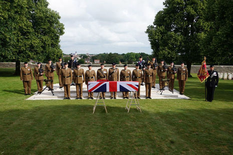 Members of the RTR pay their respects at the service. Crown Copyright. All rights reserved
