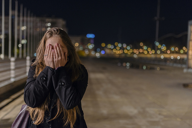 Woman in distress