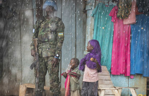 MINUSCA peacekeeper in CAR. (UN Photo)