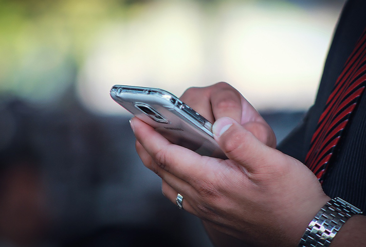 Person holding a phone