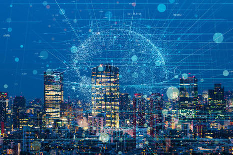 Modern cityscape and communication network concept (credit: metamorworks/iStockphoto)