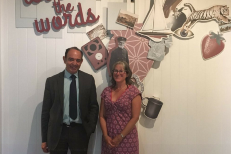 Lord Bourne at the Dylan Thomas Centre in Swansea