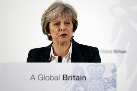 Prime Minister Theresa May speaking